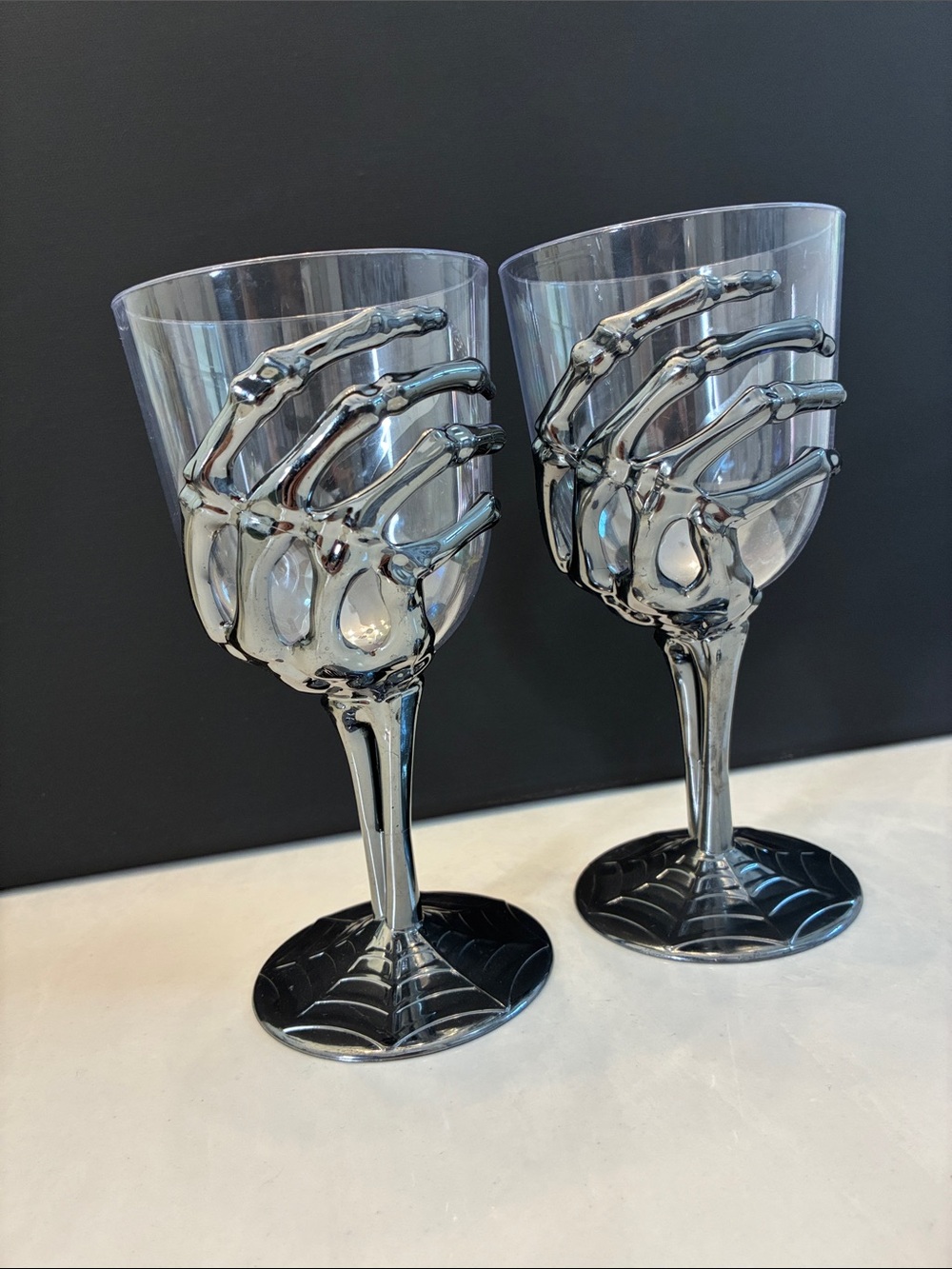Wine cups with Silver Skeleton Handle (Set of 2)
